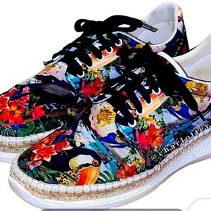 Free People Jackson espadrille toucan  tropical sneakers.